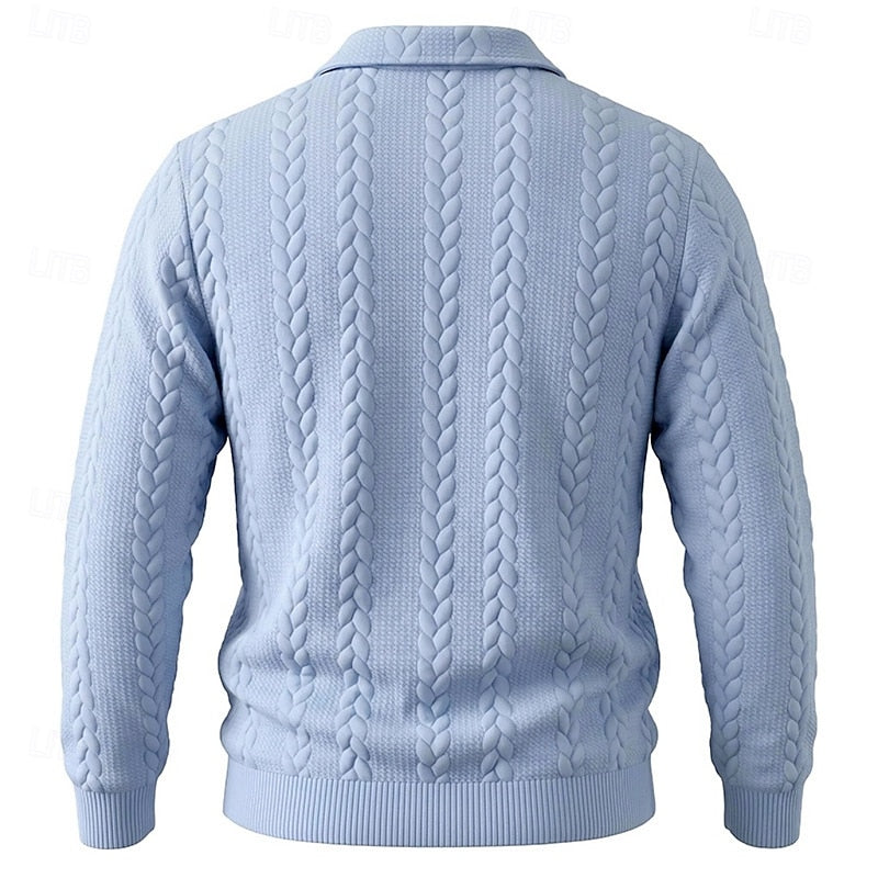 Maddox | Textured Quarter-Zip Sweater