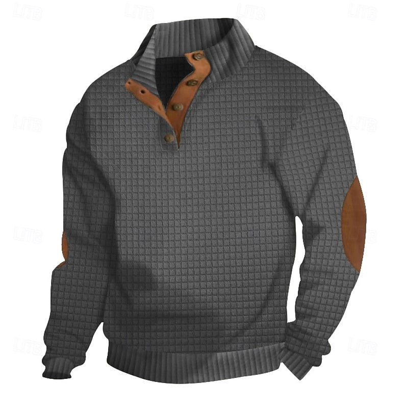 Clark | Textured Stand-Collar Pullover