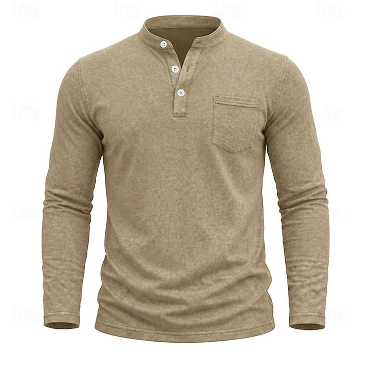 Landon | Classic Long-Sleeve Henley Shirt