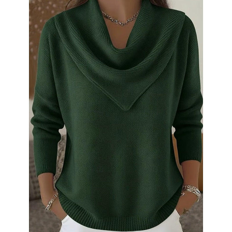 Bianca | Draped Cowl-Neck Sweater