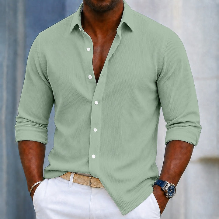 Sawyer | Ribbed Button-Up Shirt