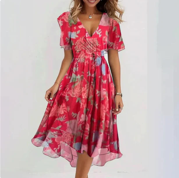Lydia | Classic V Neck Summer Dress