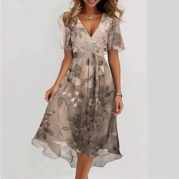 Lydia | Classic V Neck Summer Dress