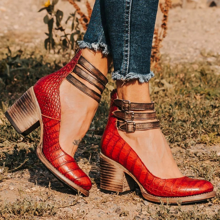 Margaret | Classic Comfortable Strap Heels