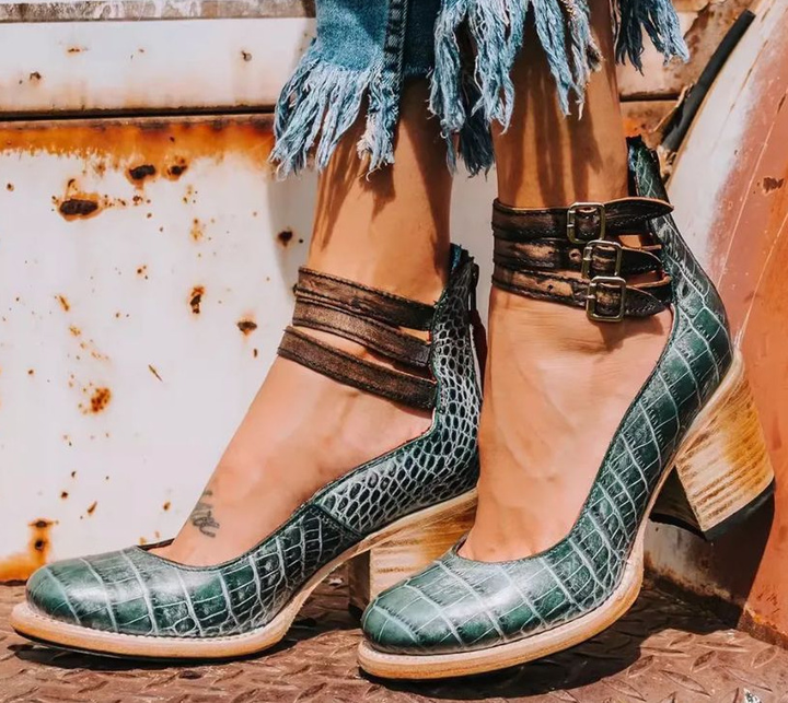 Margaret | Classic Comfortable Strap Heels