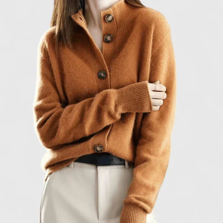 Daphne | Refined Collared Cardigan