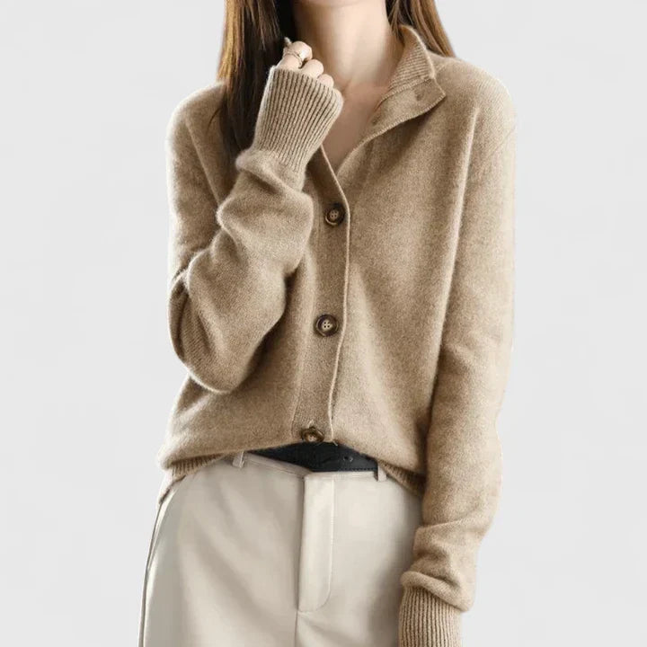 Daphne | Refined Collared Cardigan