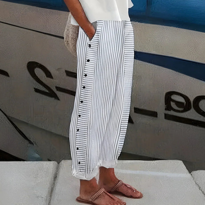 Kendall | Striped Lightweight Trousers