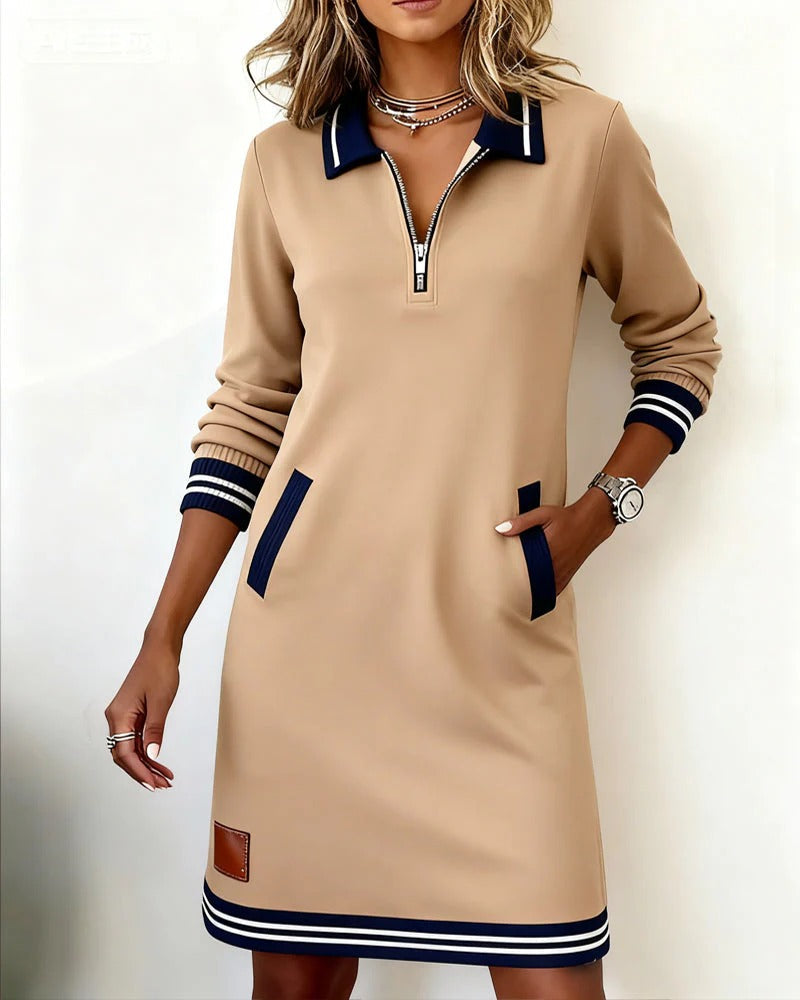 Adeline | Classic Long Sleeve Collar Dress