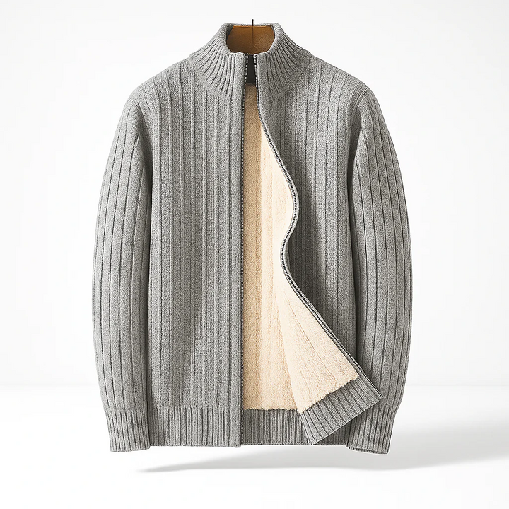 Preston | Fleece-Lined Full-Zip Cardigan