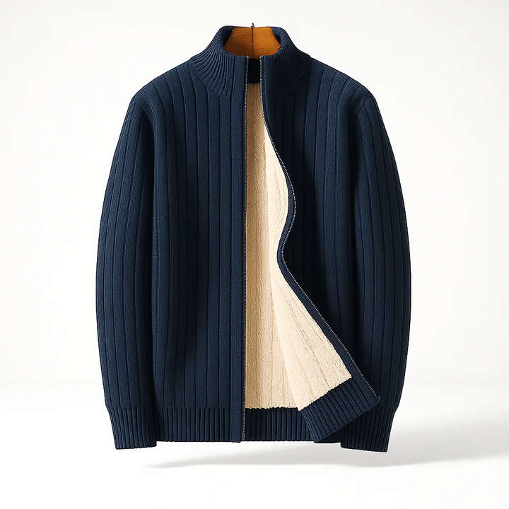 Preston | Fleece-Lined Full-Zip Cardigan