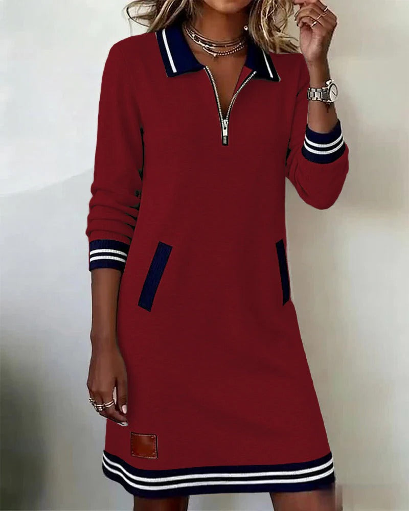 Adeline | Classic Long Sleeve Collar Dress