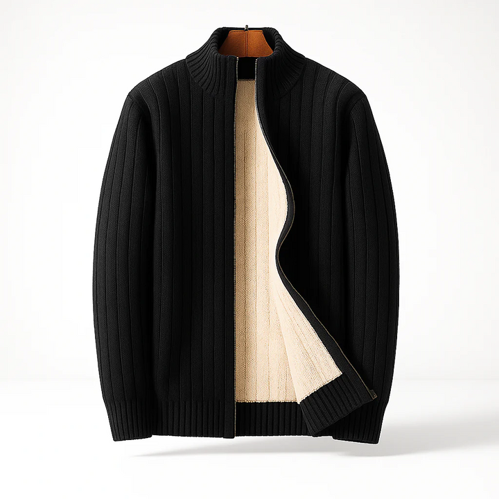 Preston | Fleece-Lined Full-Zip Cardigan