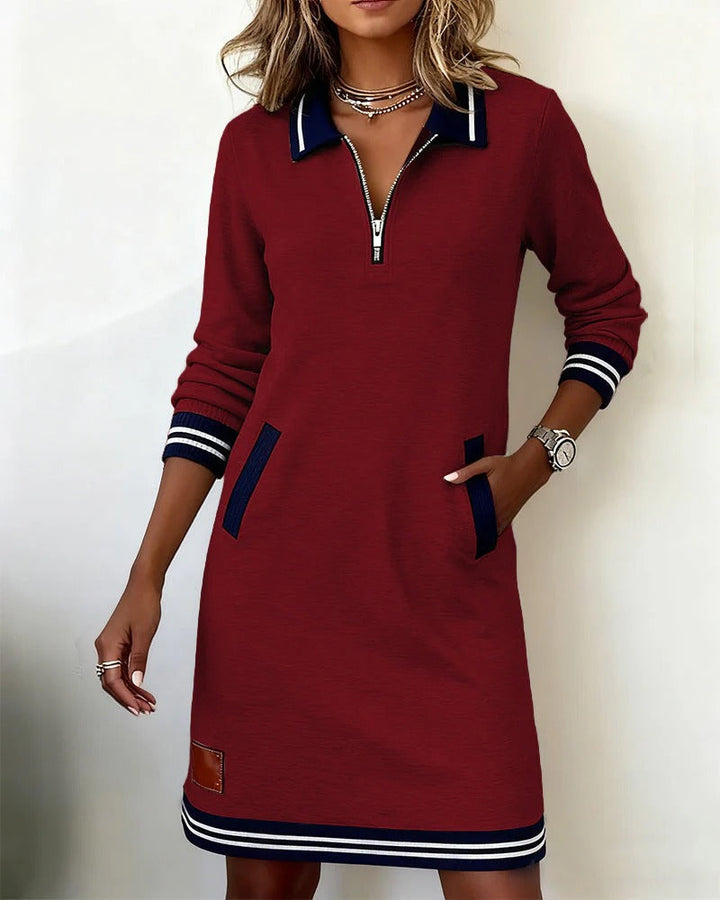 Adeline | Classic Long Sleeve Collar Dress