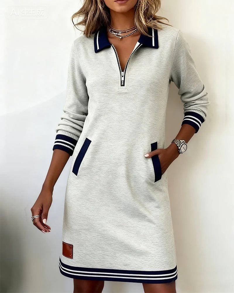 Adeline | Classic Long Sleeve Collar Dress