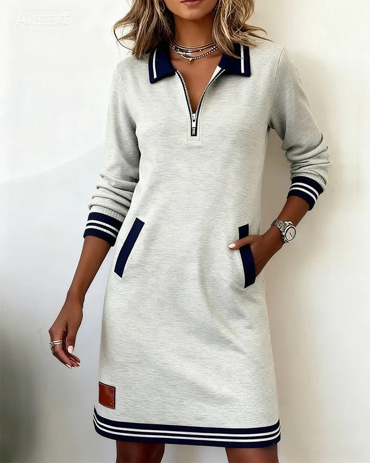 Adeline | Classic Long Sleeve Collar Dress