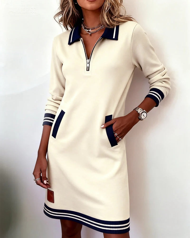 Adeline | Classic Long Sleeve Collar Dress