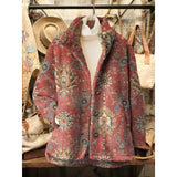 Marisol | Boho Floral Fleece Jacket