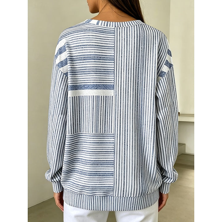 Tessa | Striped Crew-Neck Sweatshirt
