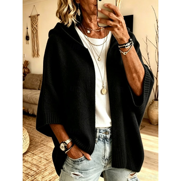 Colleen | Cozy Hooded Open-Front Cardigan