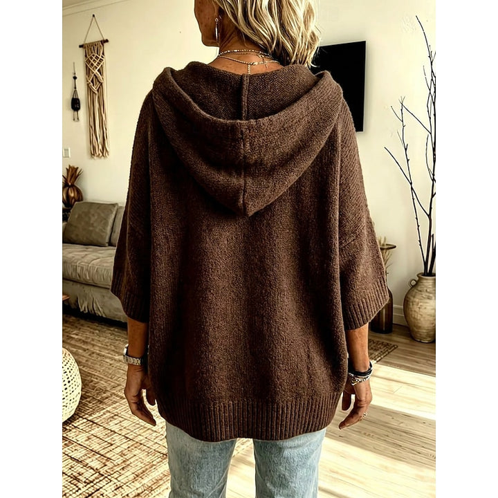 Colleen | Cozy Hooded Open-Front Cardigan
