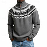 Magnus | Patterned Quarter-Zip Sweater