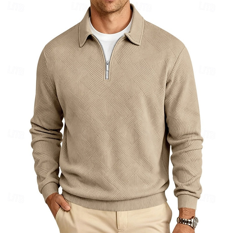 Emory | Textured Quarter-Zip Pullover