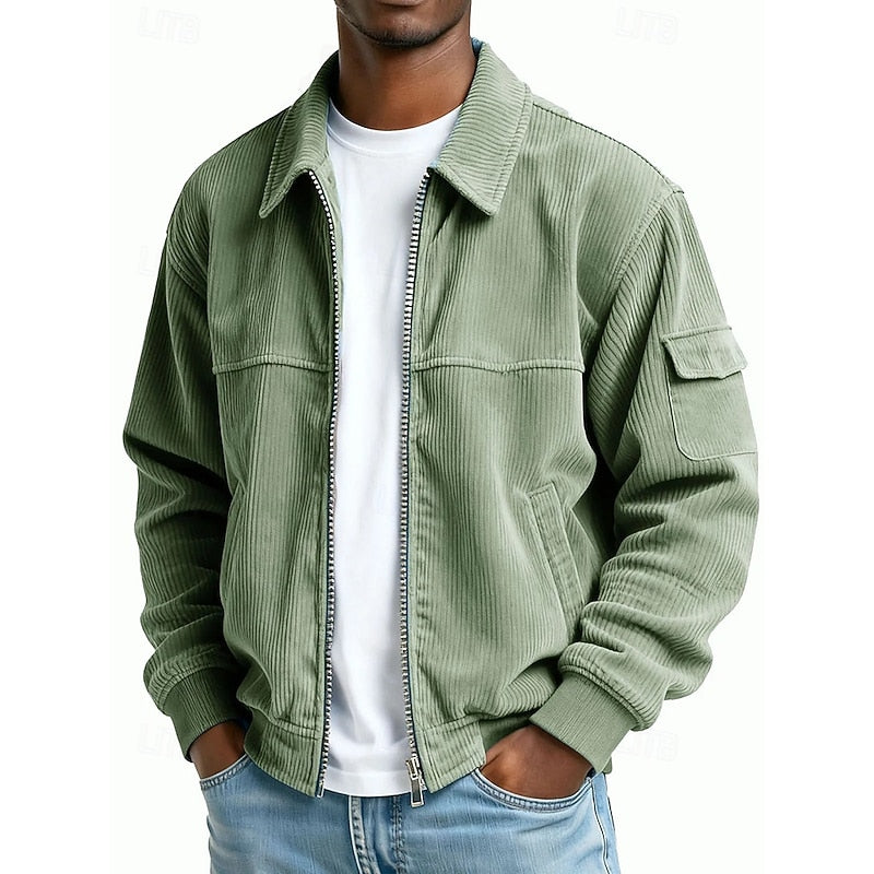 Wade | Ribbed Textured Zip Jacket