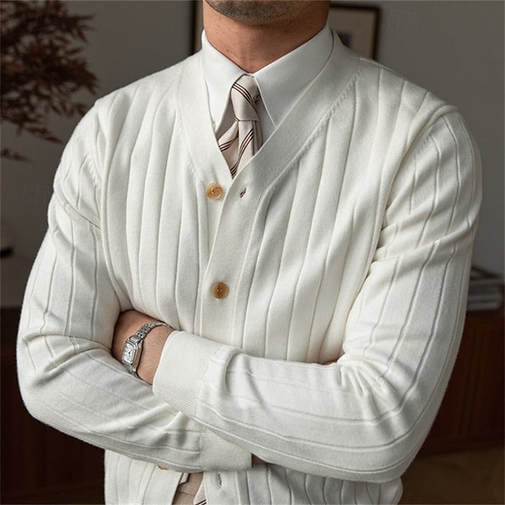 Merrick | Ribbed V-Neck Cardigan