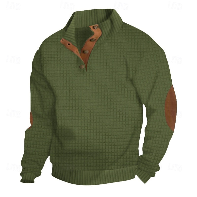 Clark | Textured Stand-Collar Pullover