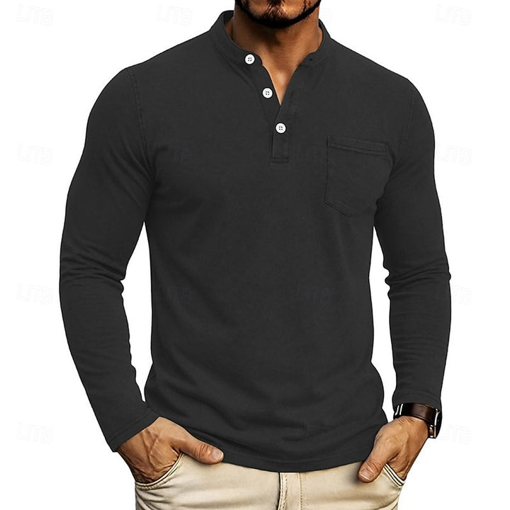 Landon | Classic Long-Sleeve Henley Shirt
