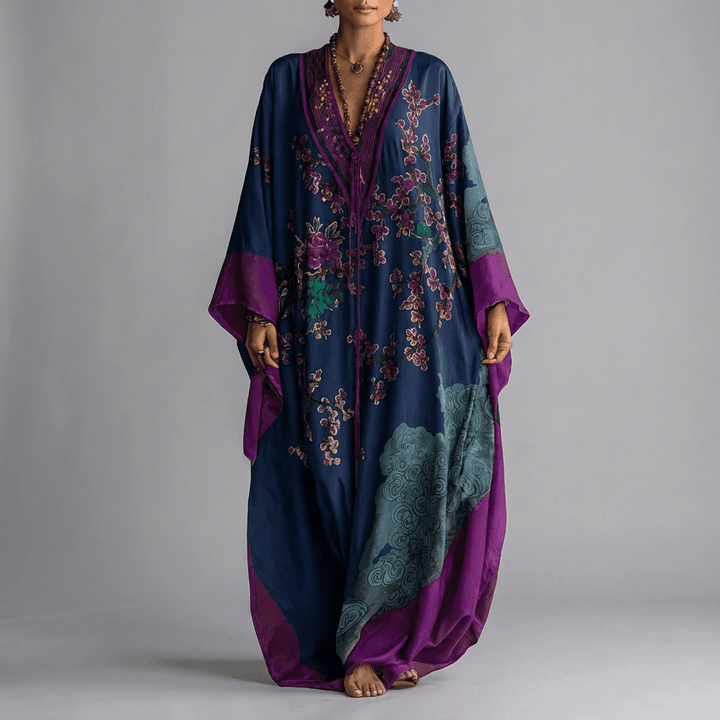Valerie | Floral Batwing Sleeve Maxi Dress
