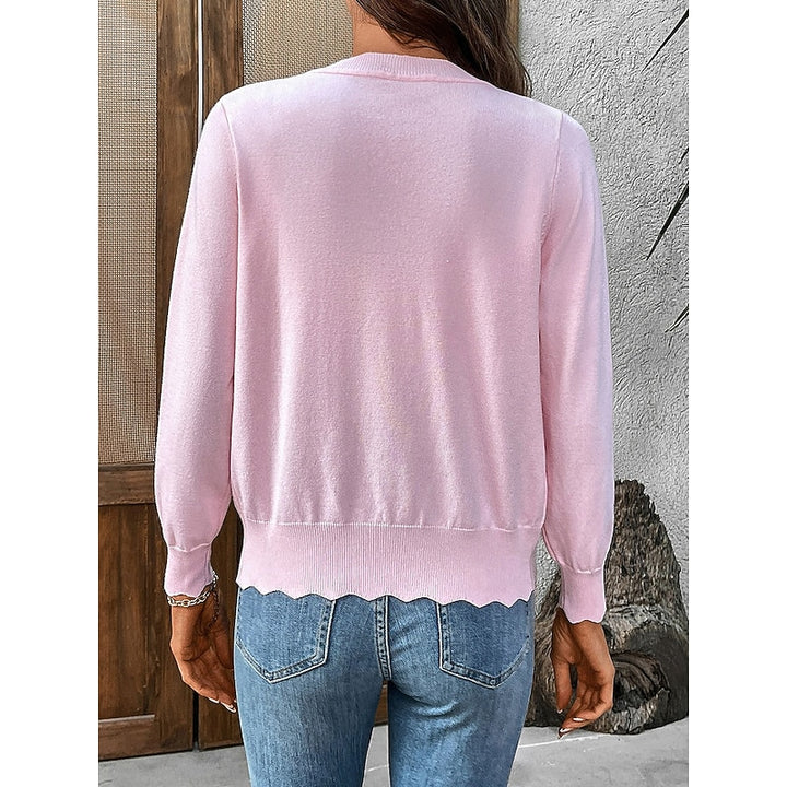 Evangeline | Scalloped Button-Front Cardigan