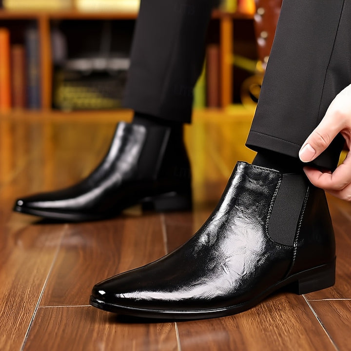 Barnaby | Polished Ankle Chelsea Boots