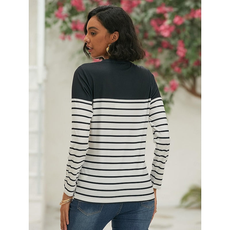 Cora | Striped Long-Sleeve Top