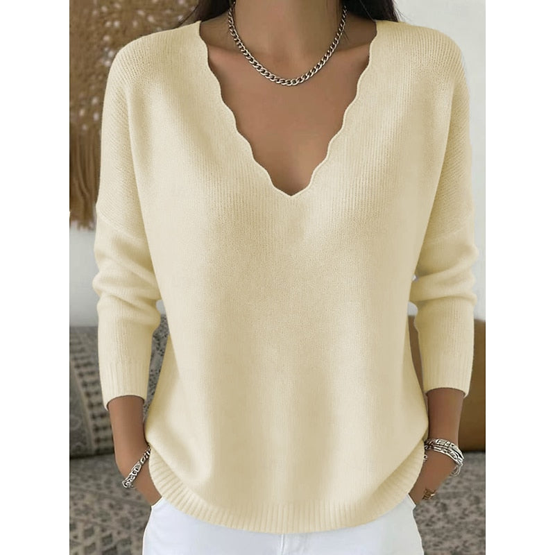 Marlowe | Scalloped V-Neck Halloween Sweater