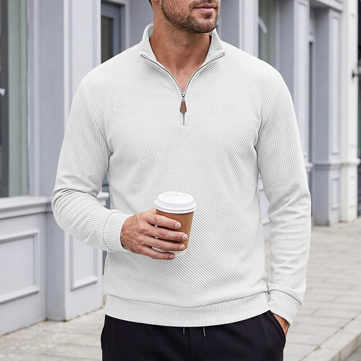 Sawyer | Textured Quarter-Zip Pullover