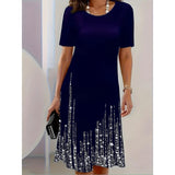 Katherine | Shimmer-Hem Midi Dress