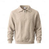 Conrad | Cable-Textured Quarter-Zip Pullover