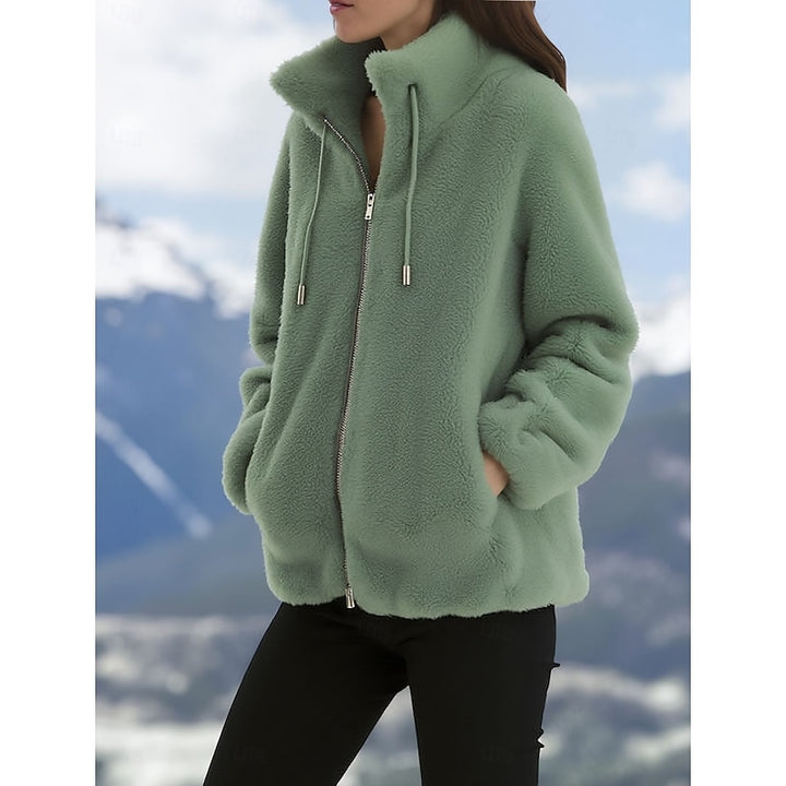 Caroline | Cozy Stand-Collar Zip Coat