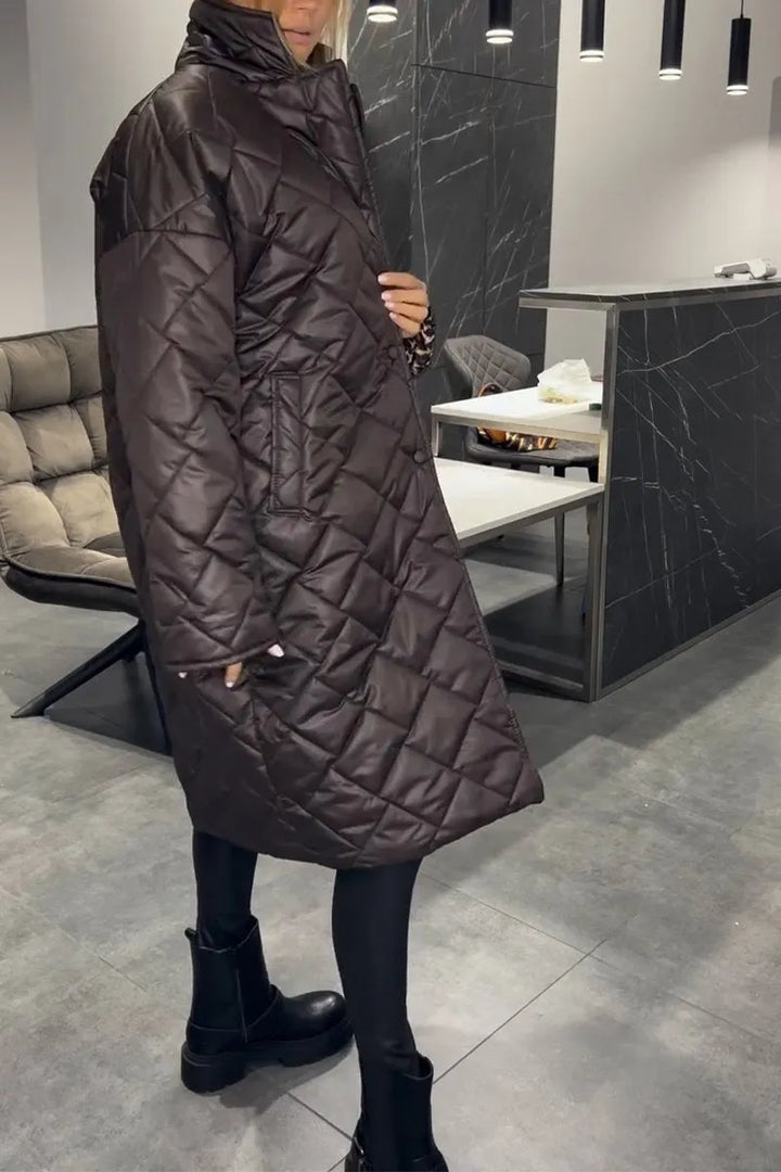 Elara | Reversible Diamond Quilted Coat