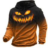 Emory | Halloween Pumpkin Face Graphic Hoodie