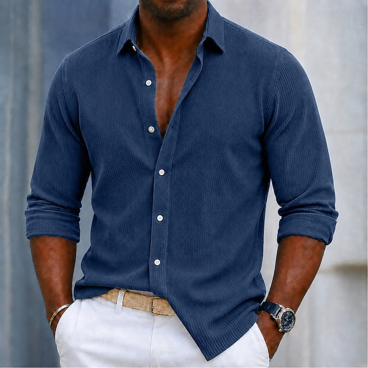 Sawyer | Ribbed Button-Up Shirt