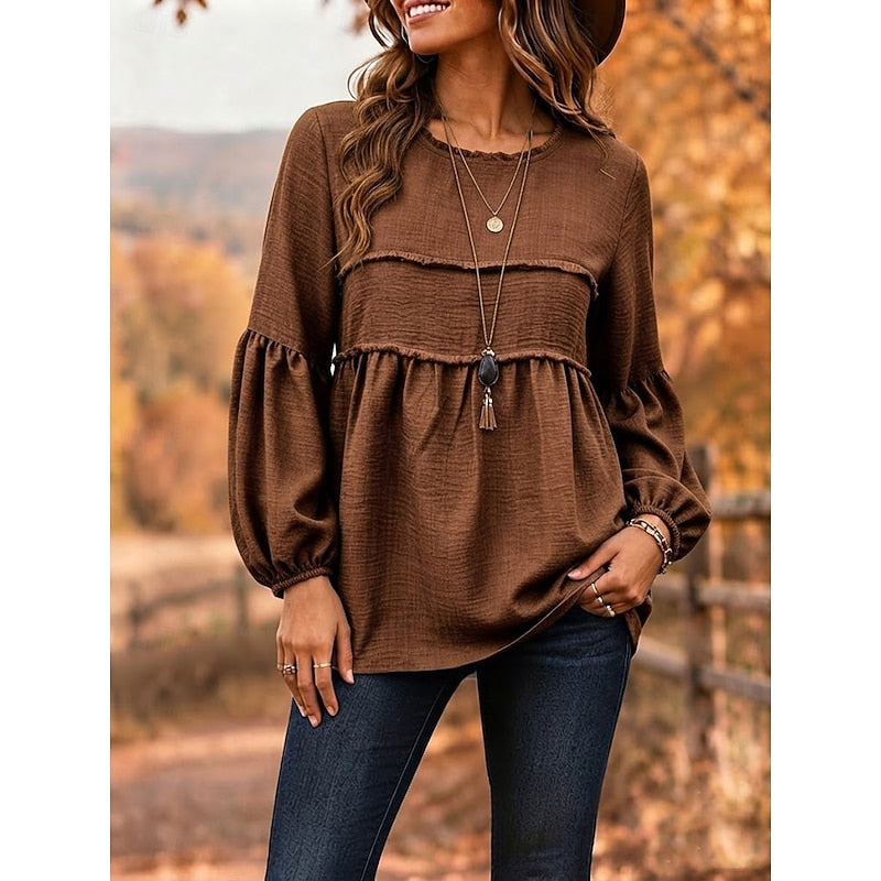 Deanna | Relaxed Peplum Blouse