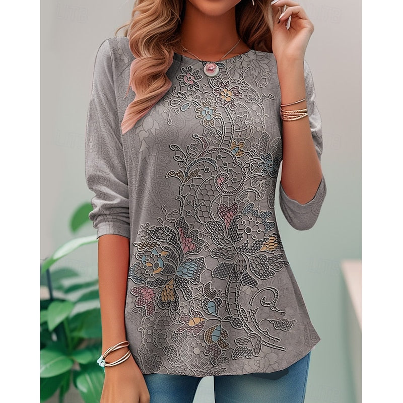 Faye | Floral Long-Sleeve Top