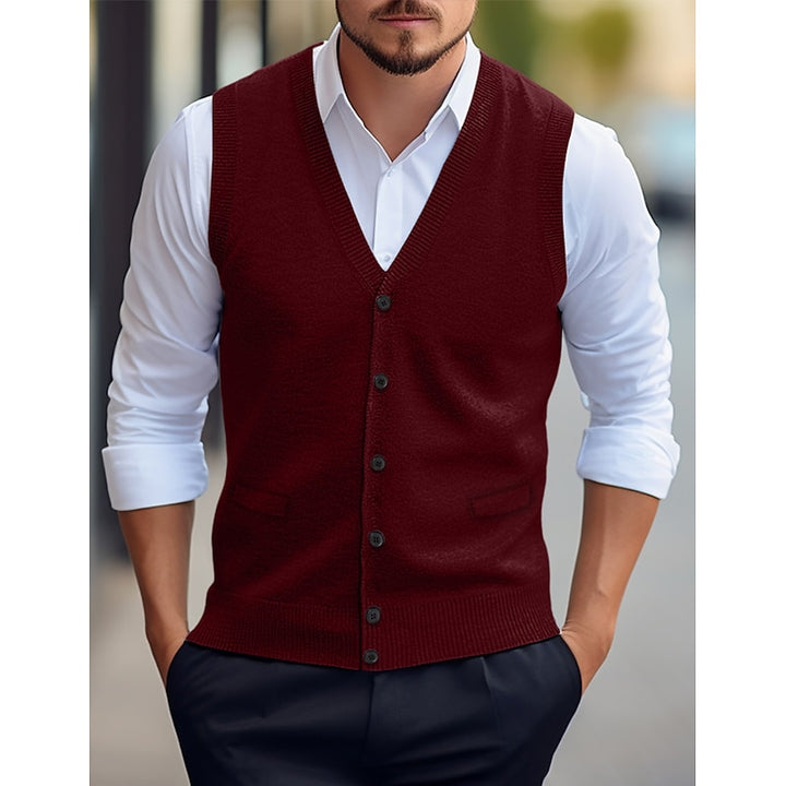 Clifford | Christmas Button-Front Sweater Vest