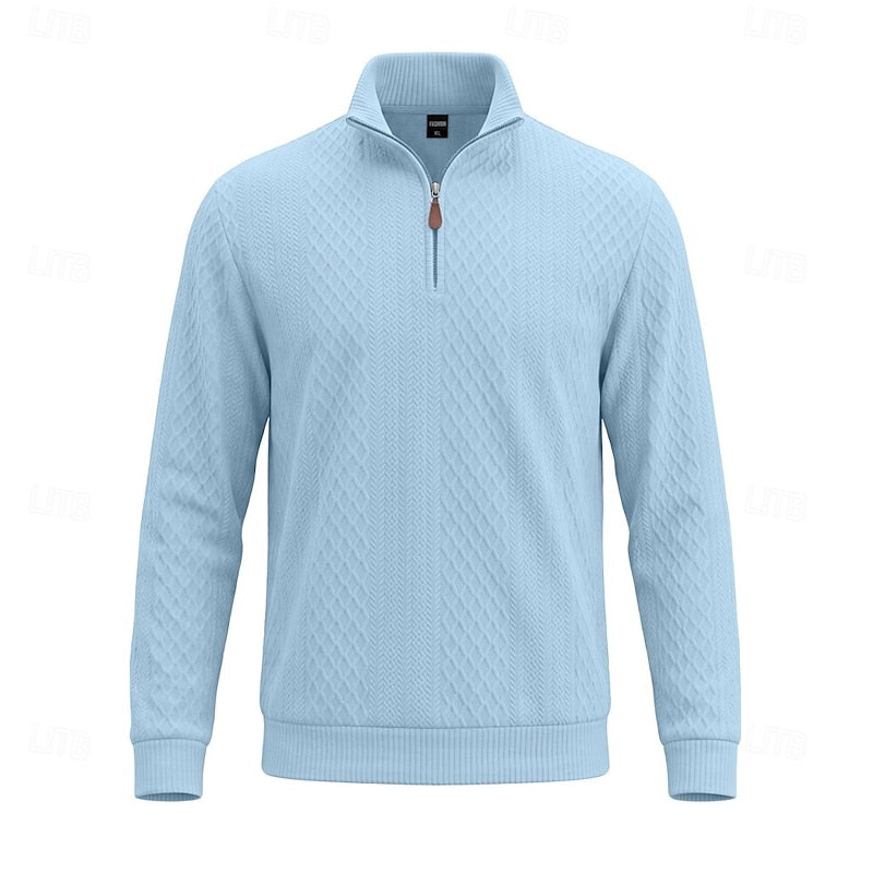 Spencer | Textured Quarter-Zip Pullover