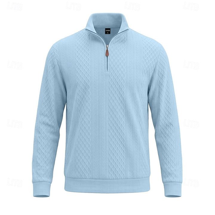 Spencer | Textured Quarter-Zip Pullover