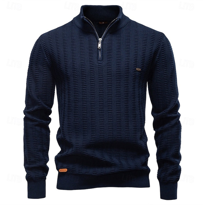 Edwin | Textured Half-Zip Sweater