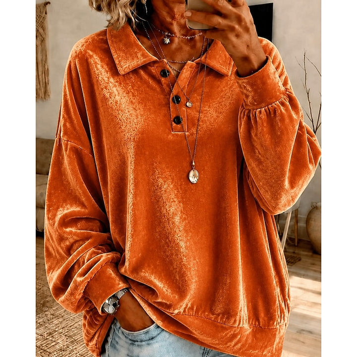 Cassidy | Relaxed Collared Pullover Top